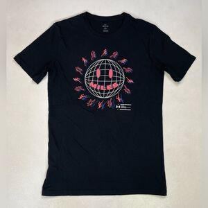 Under Armour Miles Running Graphic T-shirt Men Small Black Short Sleeve